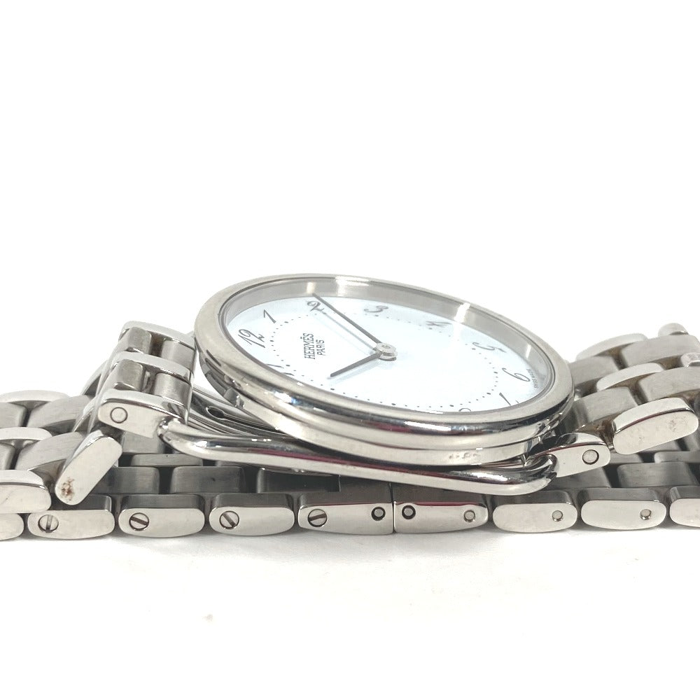 HERMES Watches Quartz Stainless Steel Silver Arceau blue dial Women Used Authentic