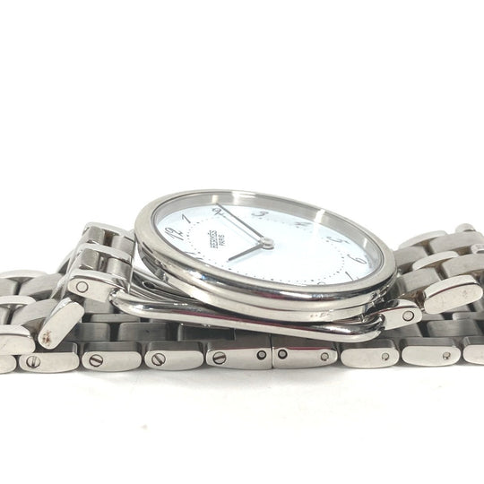 HERMES Watches Quartz Stainless Steel Silver Arceau blue dial Women Used Authentic