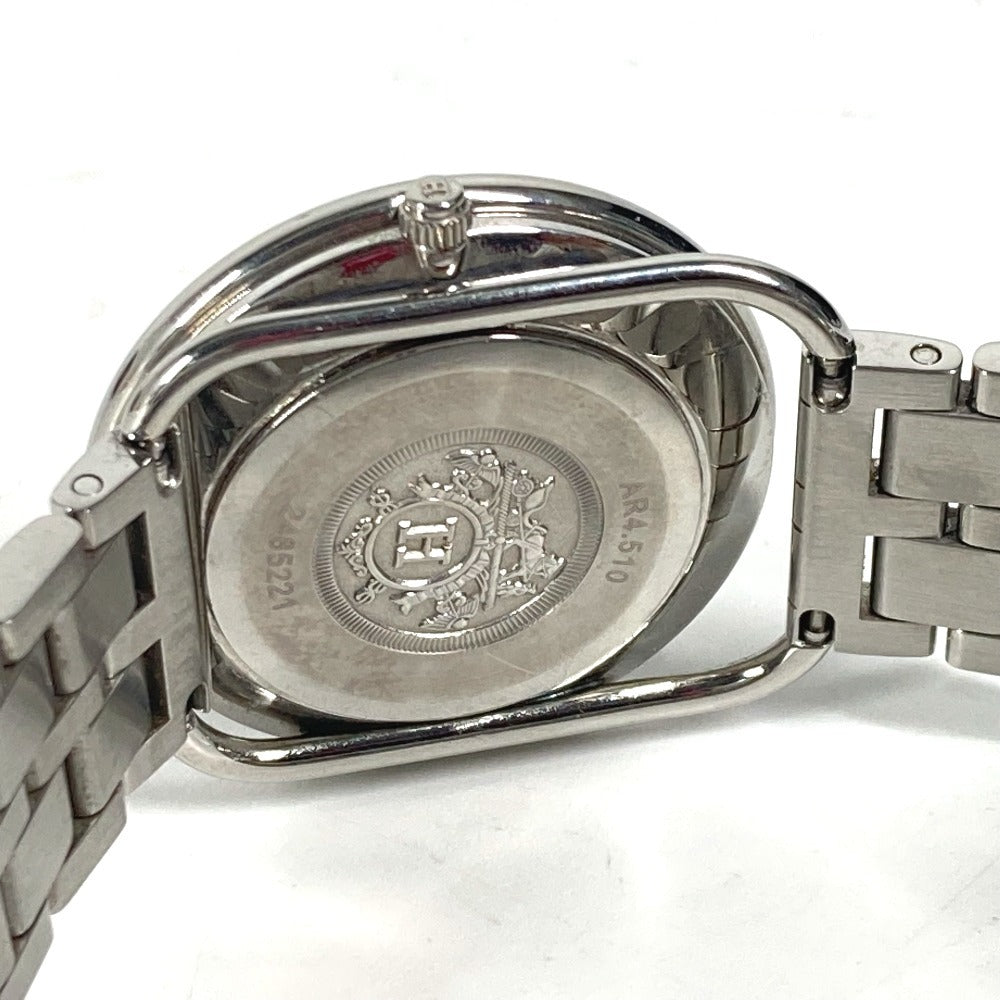 HERMES Watches Quartz Stainless Steel Silver Arceau blue dial Women Used Authentic