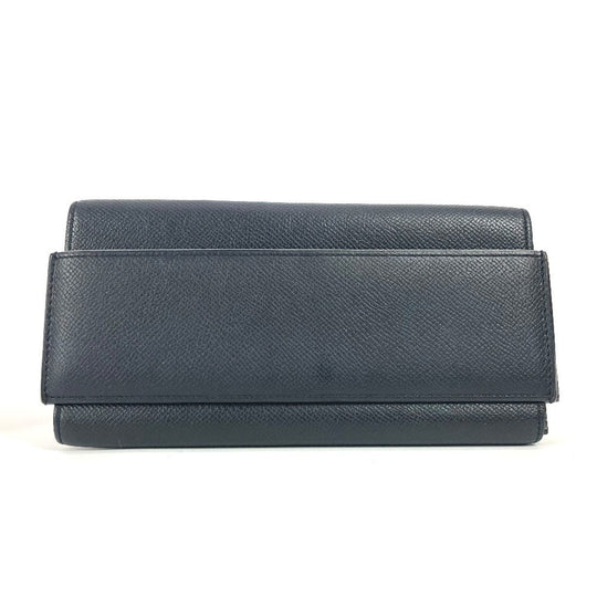 HERMES Long Wallet Purse Epsom black Long wallet Passan Long unisex(Unisex) Used Authentic