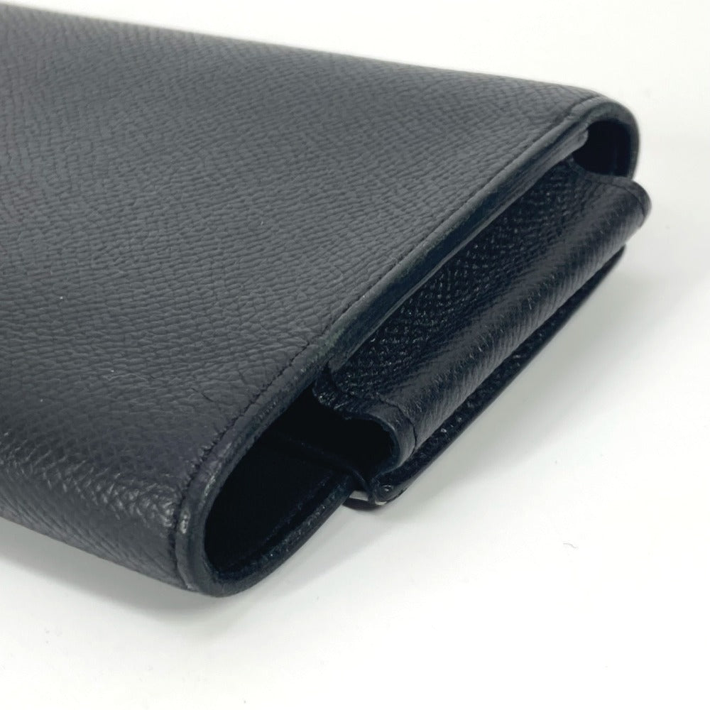 HERMES Long Wallet Purse Epsom black Long wallet Passan Long unisex(Unisex) Used Authentic