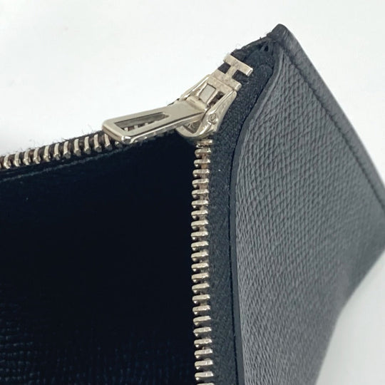 HERMES Long Wallet Purse Epsom black Long wallet Passan Long unisex(Unisex) Used Authentic