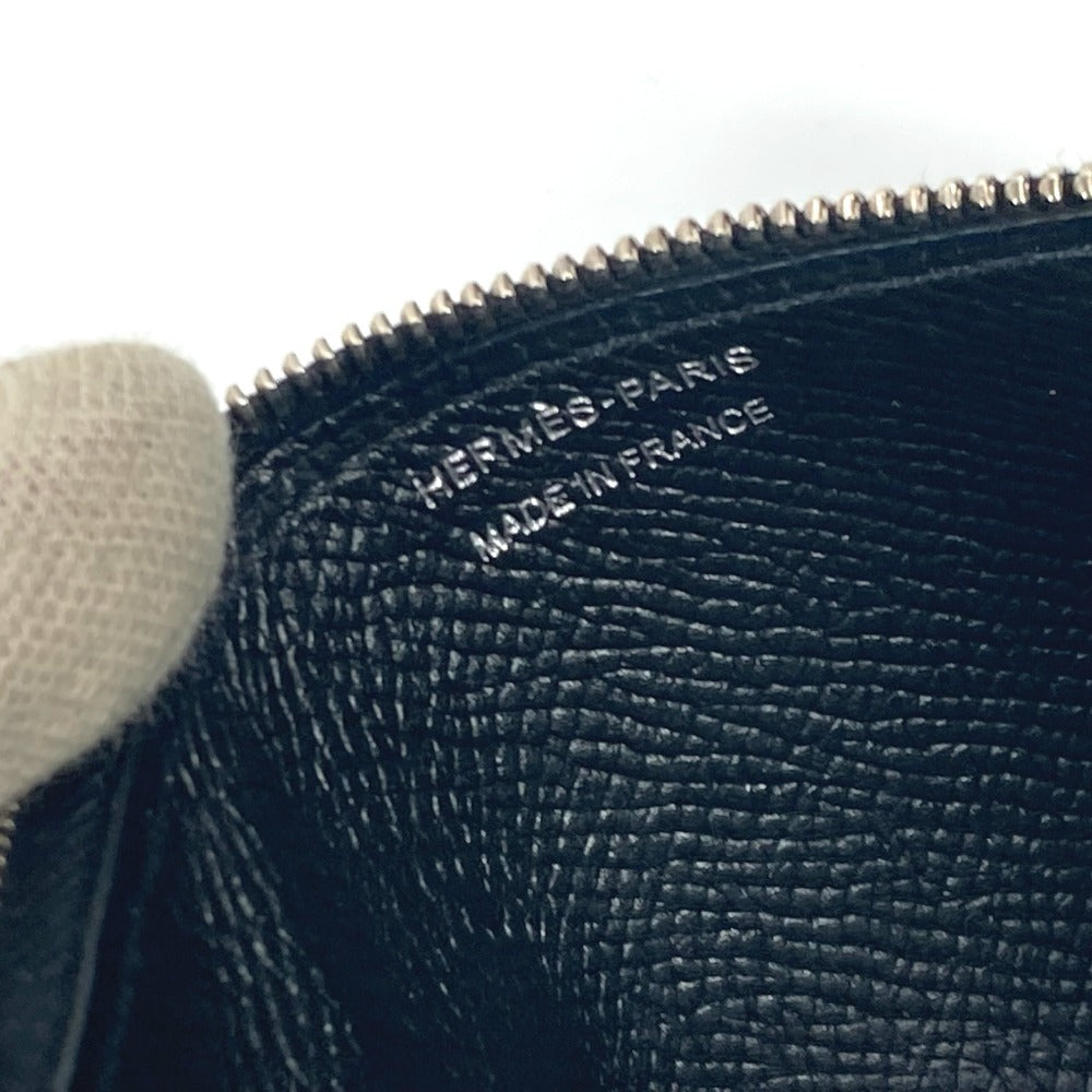 HERMES Long Wallet Purse Epsom black Long wallet Passan Long unisex(Unisex) Used Authentic