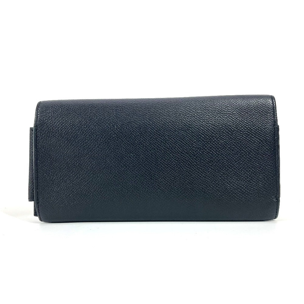 HERMES Long Wallet Purse Epsom black Long wallet Passan Long unisex(Unisex) Used Authentic