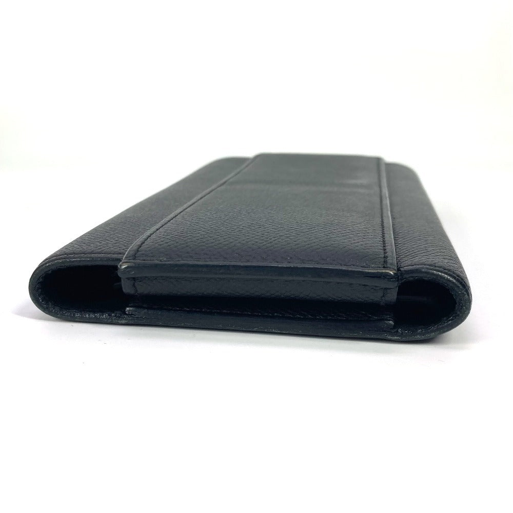 HERMES Long Wallet Purse Epsom black Long wallet Passan Long unisex(Unisex) Used Authentic