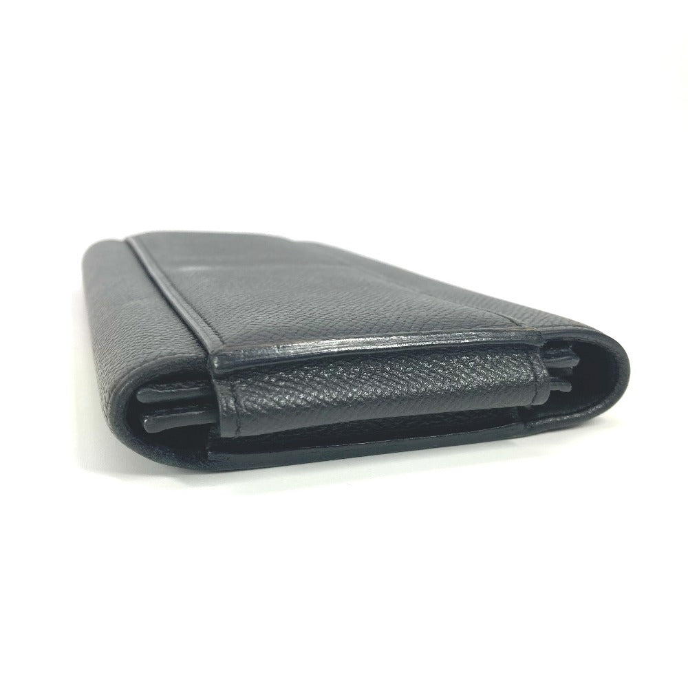 HERMES Long Wallet Purse Epsom black Long wallet Passan Long unisex(Unisex) Used Authentic