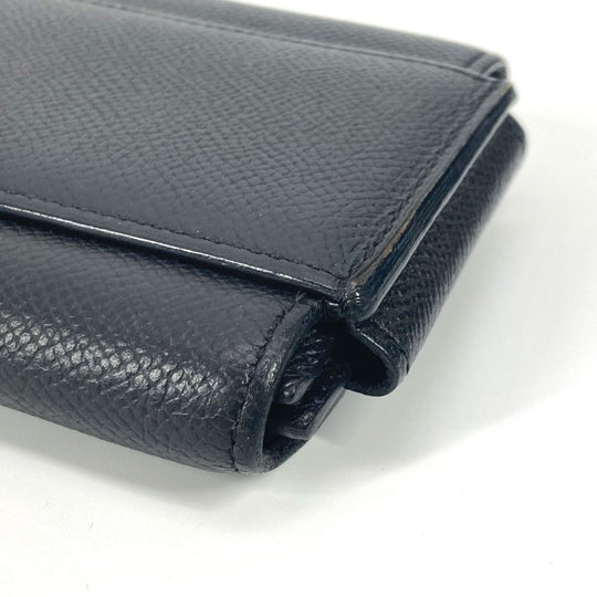 HERMES Long Wallet Purse Epsom black Long wallet Passan Long unisex(Unisex) Used Authentic