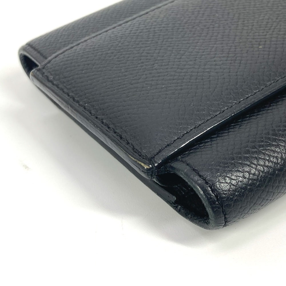 HERMES Long Wallet Purse Epsom black Long wallet Passan Long unisex(Unisex) Used Authentic