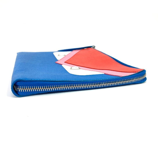 FENDI Clutch bag 8M0363 leather blue Monster Bugs Rhinestone Women(Unisex) Used Authentic