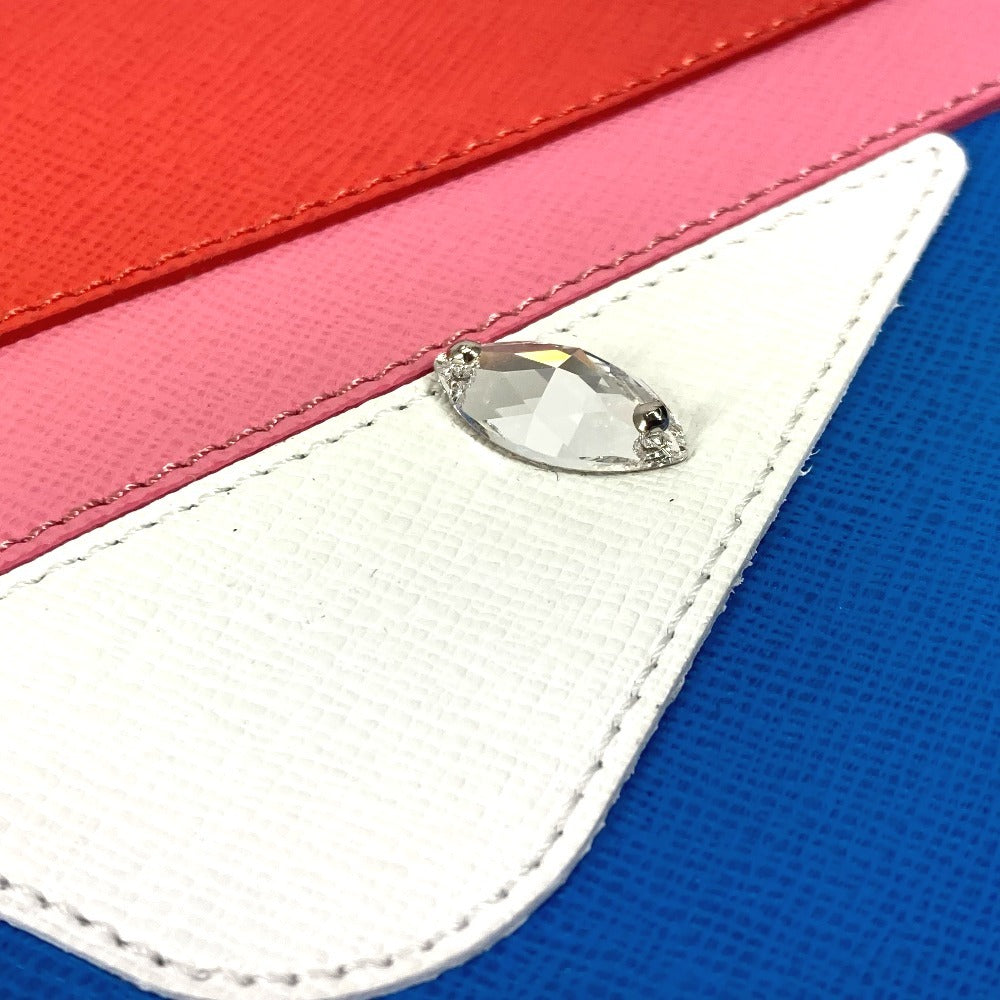 FENDI Clutch bag 8M0363 leather blue Monster Bugs Rhinestone Women(Unisex) Used Authentic