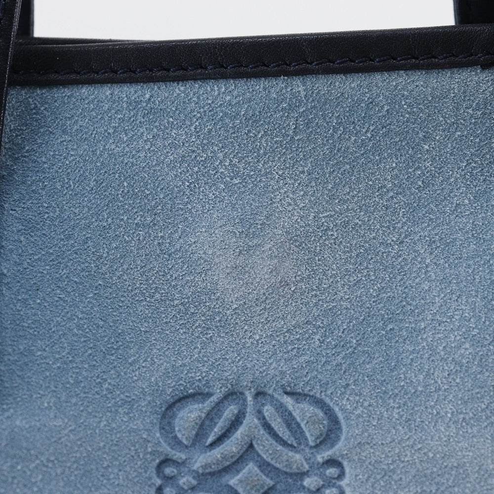 LOEWE Handbag Suede blue Tote Bag anagram