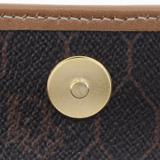 Christian Dior Pouch PVC Brown novelty Honeycomb Pattern unisex(Unisex) Used Authentic