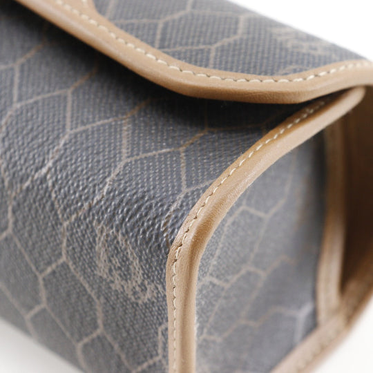 Christian Dior Pouch PVC Brown novelty Honeycomb Pattern unisex(Unisex) Used Authentic
