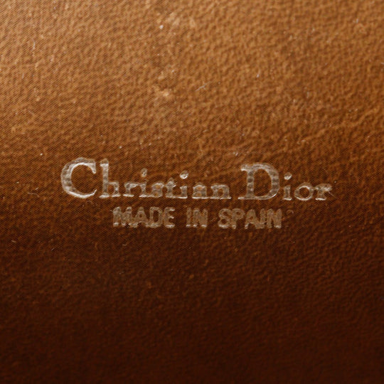 Christian Dior Pouch PVC Brown novelty Honeycomb Pattern unisex(Unisex) Used Authentic