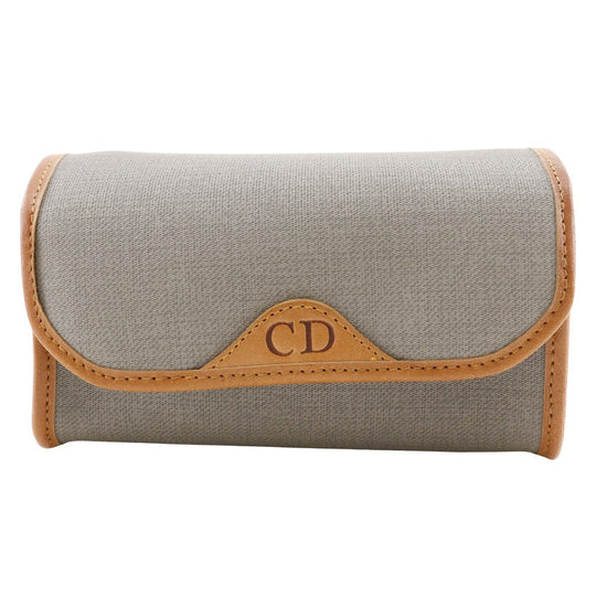 Christian Dior Pouch PVC gray novelty CD logo Women Used Authentic