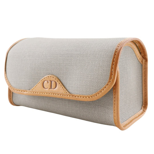 Christian Dior Pouch PVC gray novelty CD logo Women Used Authentic