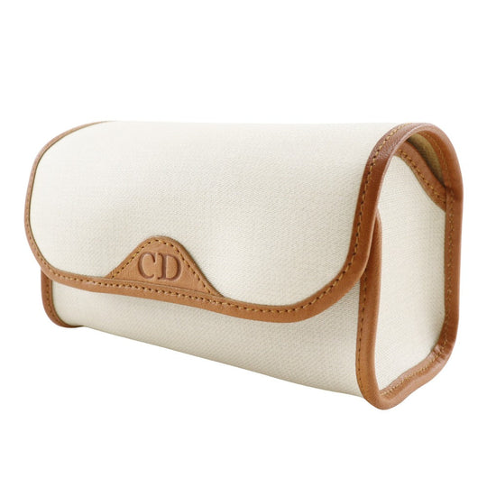 Christian Dior Pouch PVC off white novelty CD logo Women Used Authentic