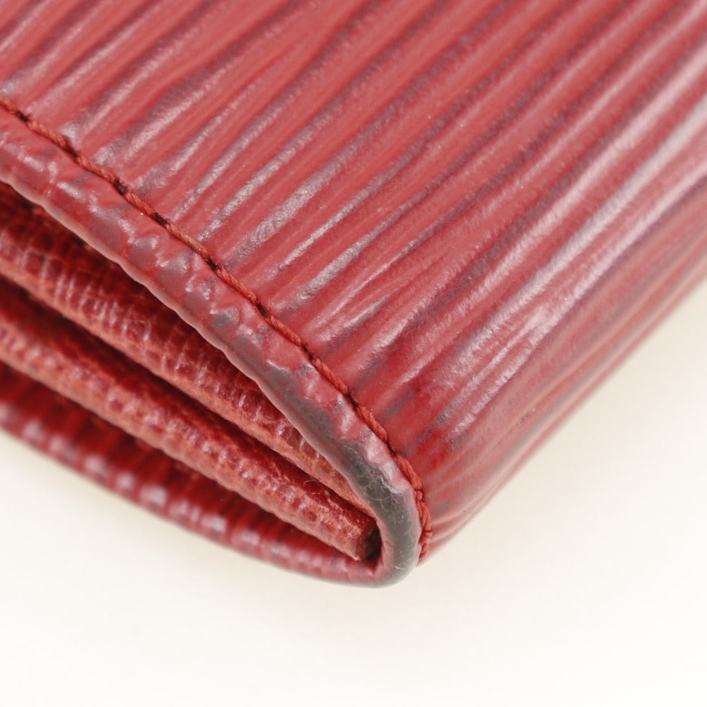 LOUIS VUITTON Long Wallet Purse M6359E Epi Leather Red Portefeuille Sarah Women Used Authentic