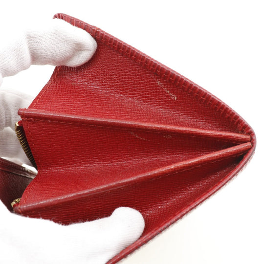 LOUIS VUITTON Long Wallet Purse M6359E Epi Leather Red Portefeuille Sarah Women Used Authentic