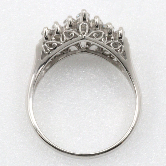 JEWELRY Ring Pt900Platinum, Diamond Silver V character