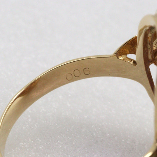 JEWELRY Ring K18 Yellow Gold, Pt900Platinum, Amethyst/Diamond gold Women Used Authentic