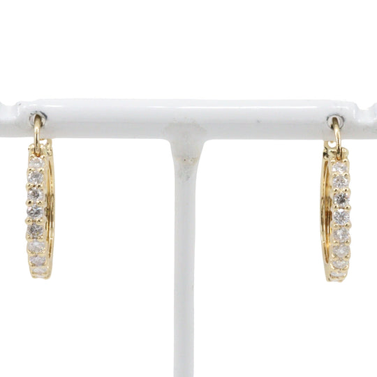 STAR JEWELRY Pierce K18 Yellow Gold, Diamond gold 10P diamond loop Half eternity Women Used Authentic