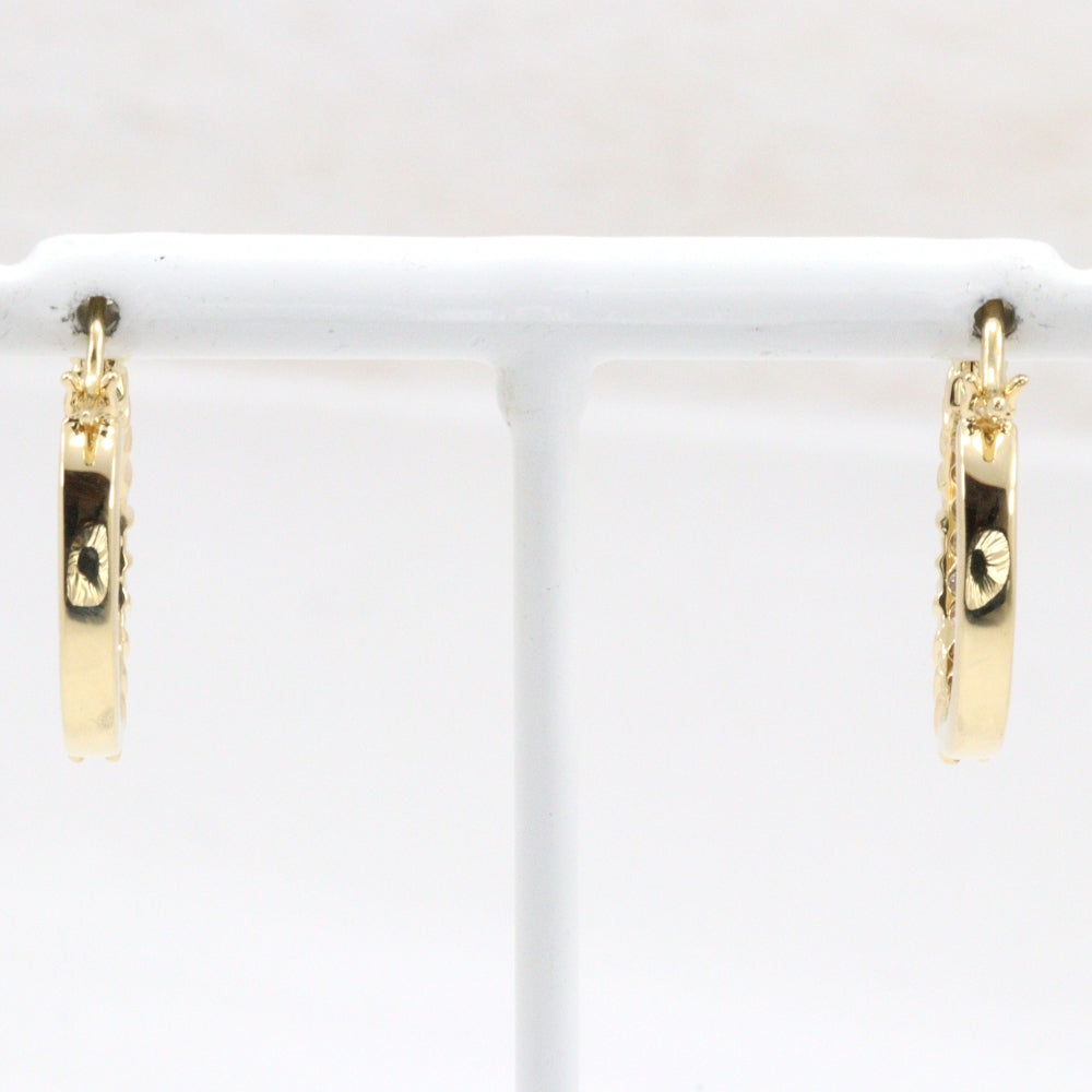 STAR JEWELRY Pierce K18 Yellow Gold, Diamond gold 10P diamond loop Half eternity Women Used Authentic