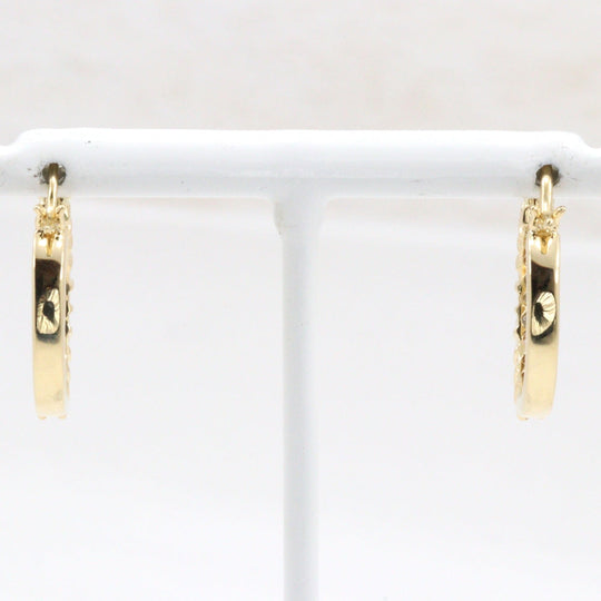 STAR JEWELRY Pierce K18 Yellow Gold, Diamond gold 10P diamond loop Half eternity Women Used Authentic