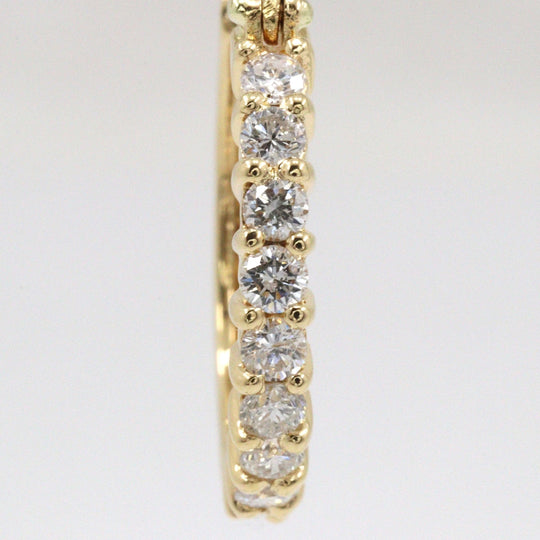 STAR JEWELRY Pierce K18 Yellow Gold, Diamond gold 10P diamond loop Half eternity Women Used Authentic