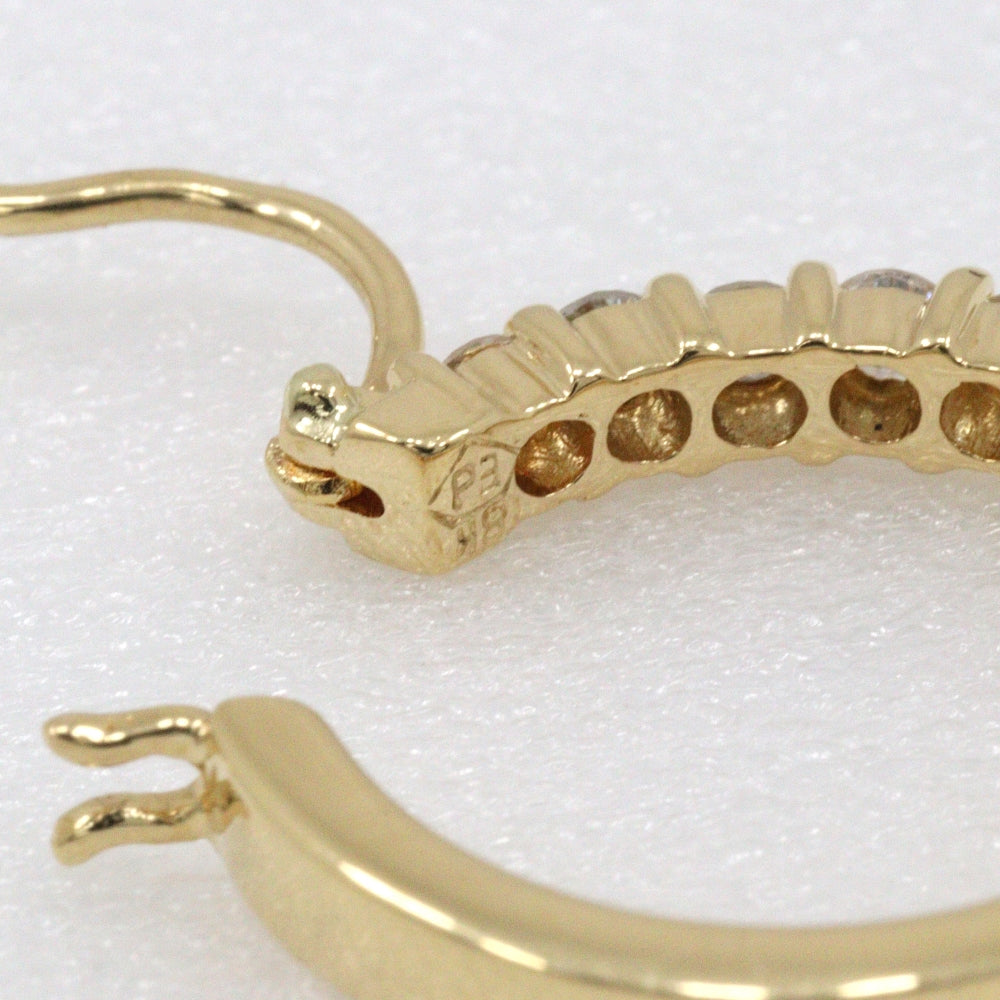 STAR JEWELRY Pierce K18 Yellow Gold, Diamond gold 10P diamond loop Half eternity Women Used Authentic