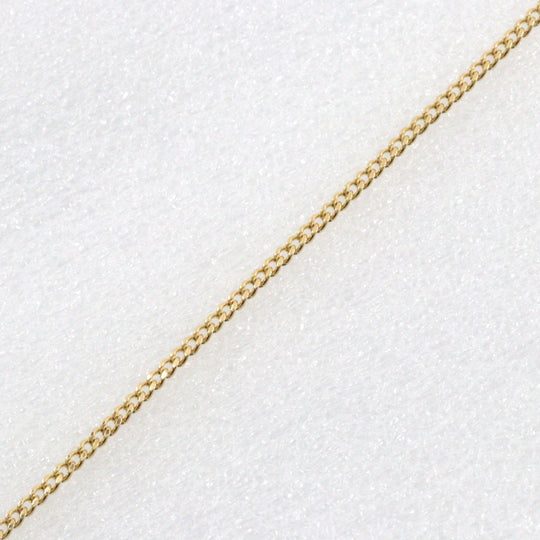 Gimel Necklace K18 Yellow Gold, Diamond gold Women Used Authentic