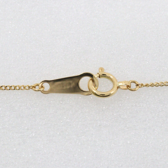 Gimel Necklace K18 Yellow Gold, Diamond gold Women Used Authentic