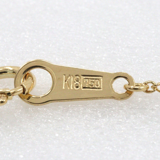 Gimel Necklace K18 Yellow Gold, Diamond gold Women Used Authentic