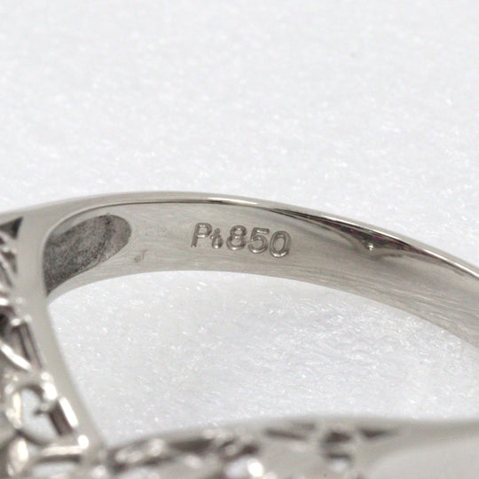 JEWELRY Ring Pt850Platinum, Ruby, Diamond Silver V character