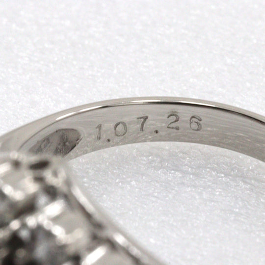 JEWELRY Ring Pt850Platinum, Ruby, Diamond Silver V character
