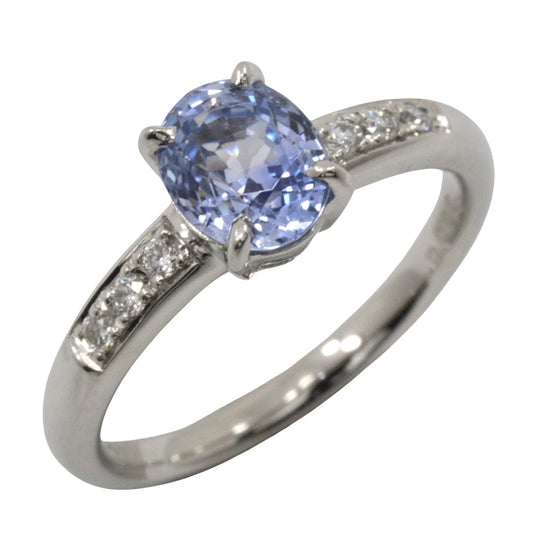 JEWELRY Ring Pt900Platinum, Blue Topaz, Diamond Silver