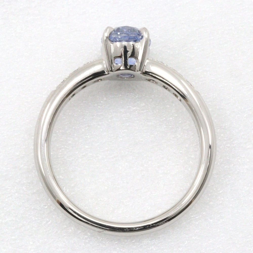 JEWELRY Ring Pt900Platinum, Blue Topaz, Diamond Silver