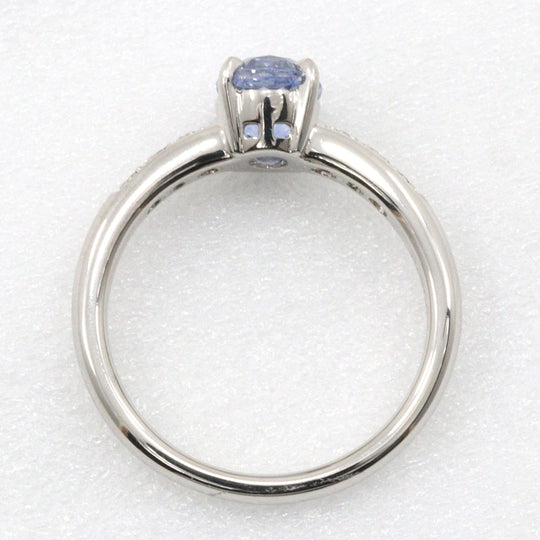 JEWELRY Ring Pt900Platinum, Blue Topaz, Diamond Silver