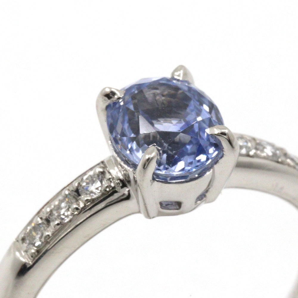 JEWELRY Ring Pt900Platinum, Blue Topaz, Diamond Silver