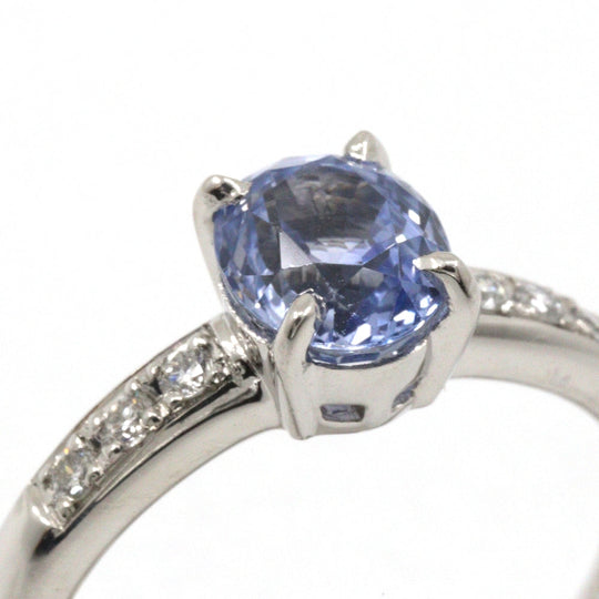 JEWELRY Ring Pt900Platinum, Blue Topaz, Diamond Silver