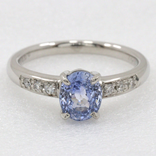 JEWELRY Ring Pt900Platinum, Blue Topaz, Diamond Silver