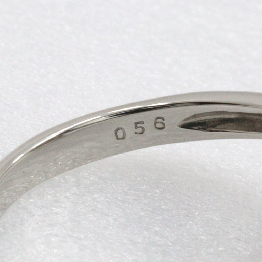 JEWELRY Ring Pt900Platinum, Diamond Silver flour Women Used Authentic