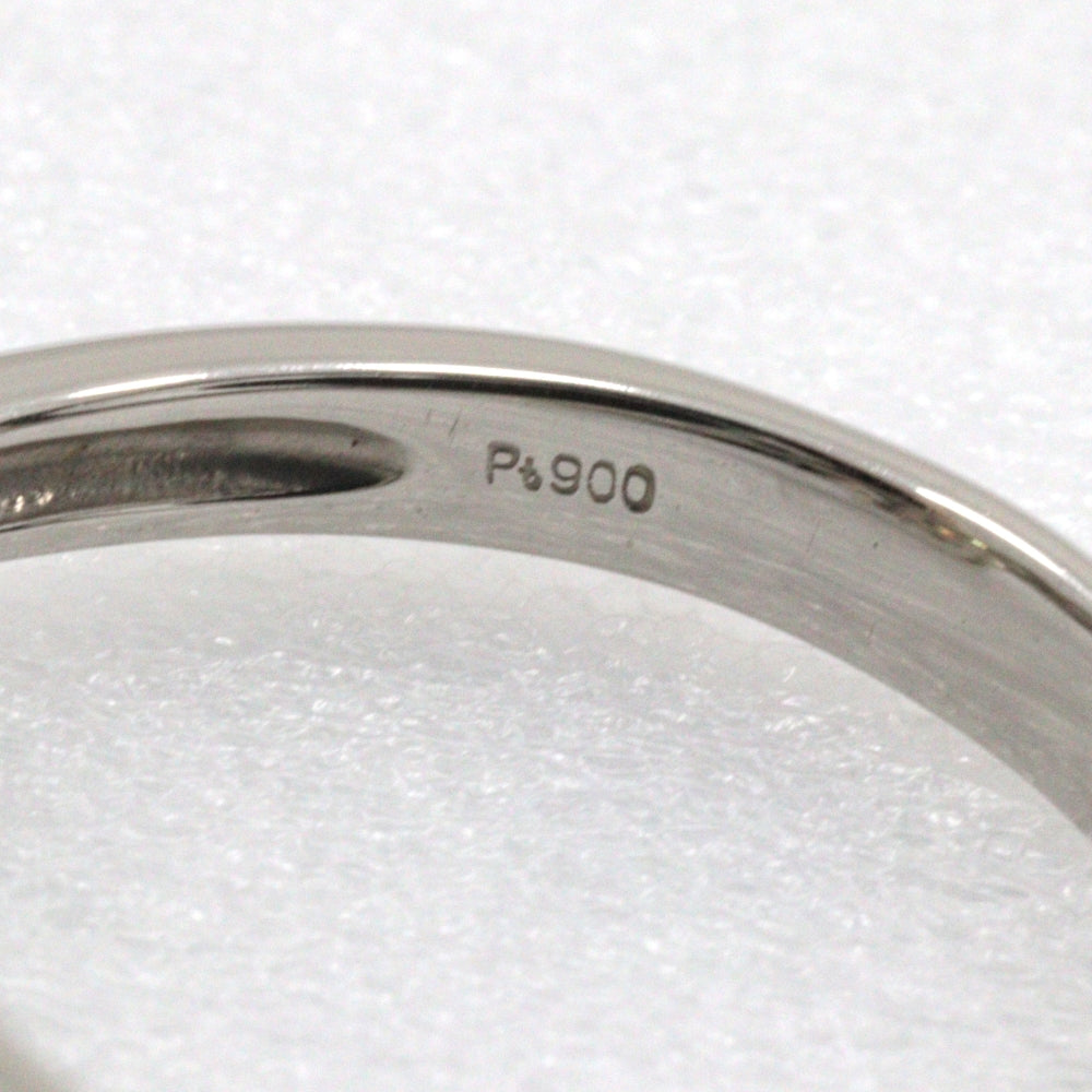 JEWELRY Ring Pt900Platinum, Diamond Silver flour Women Used Authentic