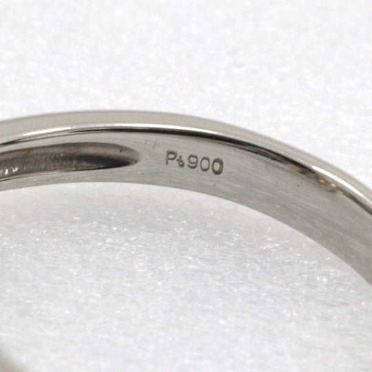 JEWELRY Ring Pt900Platinum, Diamond Silver flour Women Used Authentic