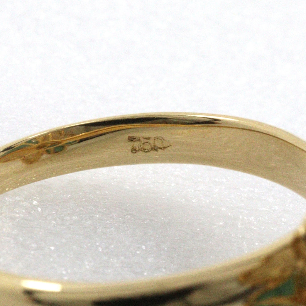 JEWELRY Ring 18k yellow gold, turquoise, diamond gold flour Women Used Authentic