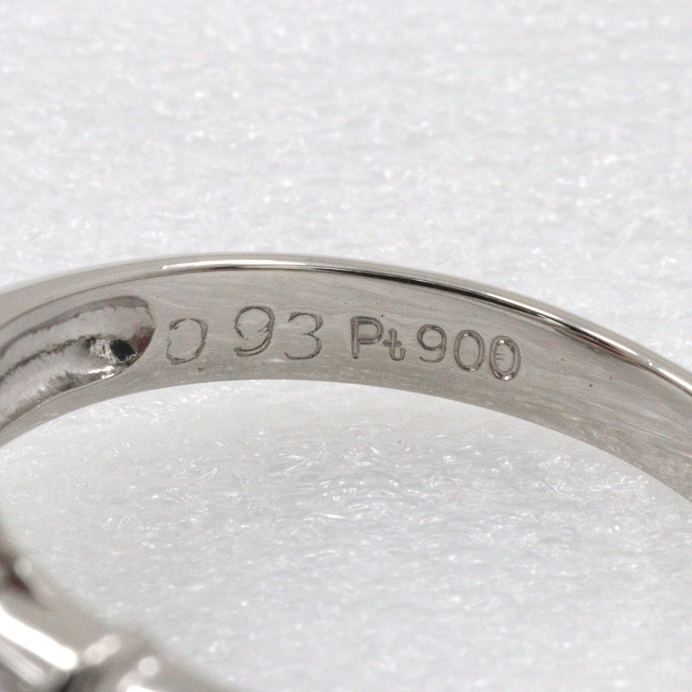 JEWELRY Ring Pt900Platinum, Star Ruby, Diamond Silver Women Used Authentic