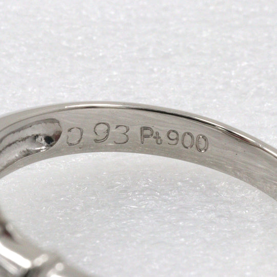 JEWELRY Ring Pt900Platinum, Star Ruby, Diamond Silver Women Used Authentic