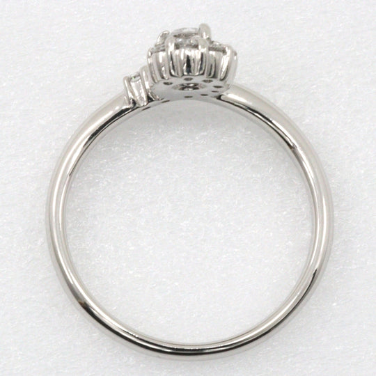 JEWELRY Ring Pt900Platinum, Diamond Silver Women Used Authentic