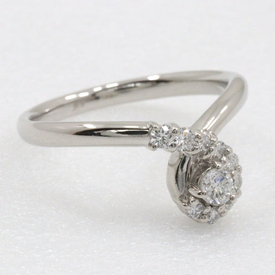 JEWELRY Ring Pt900Platinum, Diamond Silver Women Used Authentic