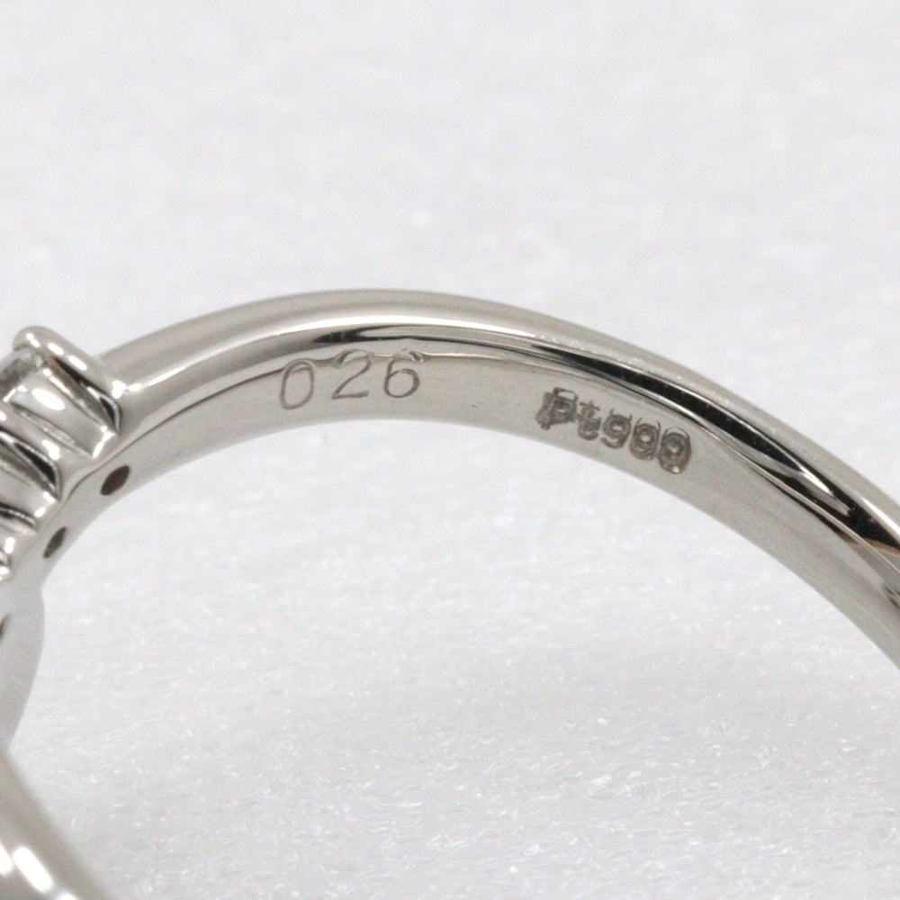 JEWELRY Ring Pt900Platinum, Diamond Silver Women Used Authentic